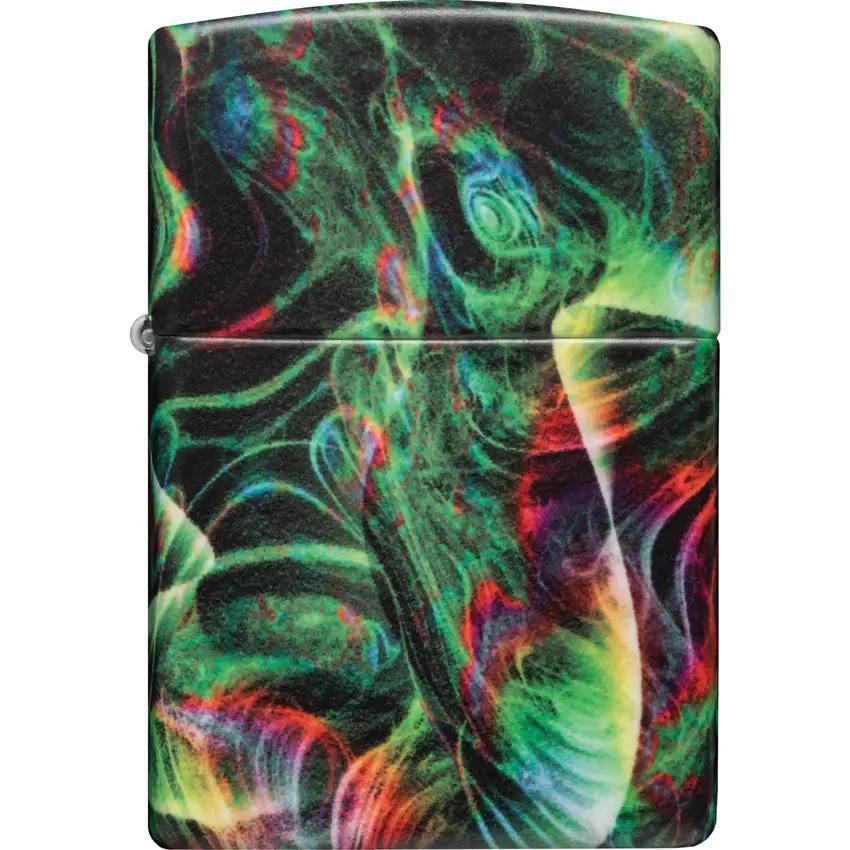 Zippo Psychedelic Swirl Lighter - Glow In The Dark Finish Boxed Gift For Collectors by Zippo