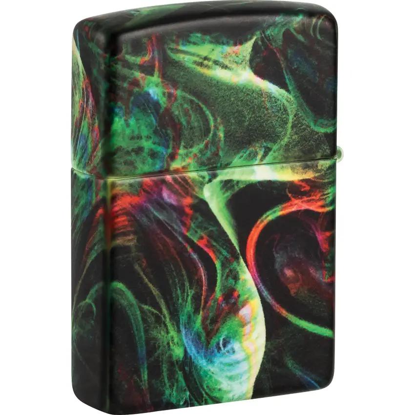 Zippo Psychedelic Swirl Lighter - Glow In The Dark Finish Boxed Gift For Collectors by Zippo