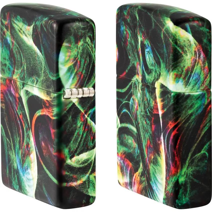Zippo Psychedelic Swirl Lighter - Glow In The Dark Finish Boxed Gift For Collectors by Zippo
