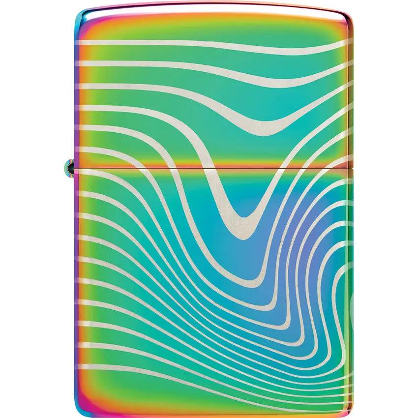Zippo Wavy Pattern Lighter - 360 Degree Laser Engraved Design For Collectors Gift Box Included by Zippo