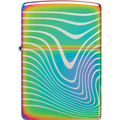Zippo Wavy Pattern Lighter - 360 Degree Laser Engraved Design For Collectors Gift Box Included by Zippo