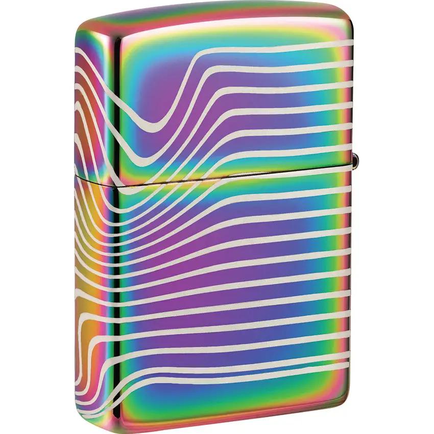 Zippo Wavy Pattern Lighter - 360 Degree Laser Engraved Design For Collectors Gift Box Included by Zippo