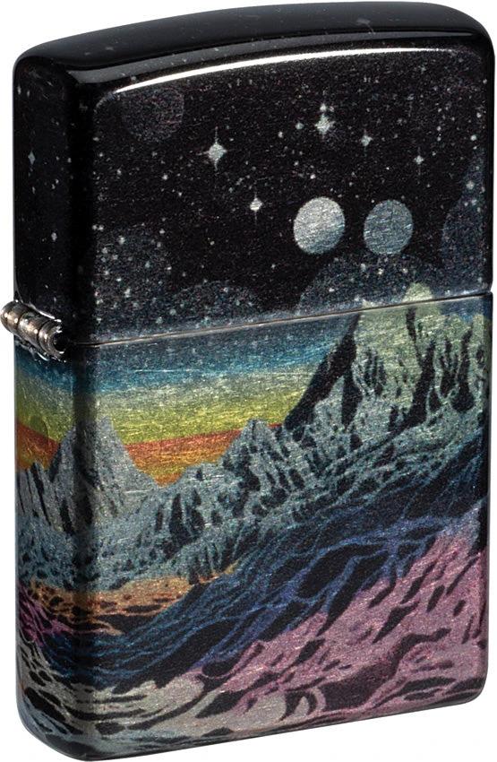 Zippo Space In Color Lighter Fusion Design 540 Tumbled Chrome Gift for Collectors by Zippo