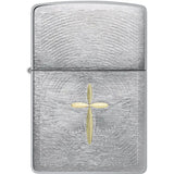 Zippo Angel Aura Cross Lighter - Brushed Chrome Gift For Collectors And Gift Givers by Zippo
