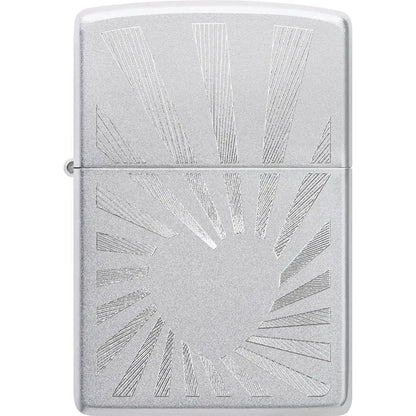 Zippo Love Radiates Lighter - Satin Chrome Finish Gift Ready For Couples And Romance Lovers by Zippo
