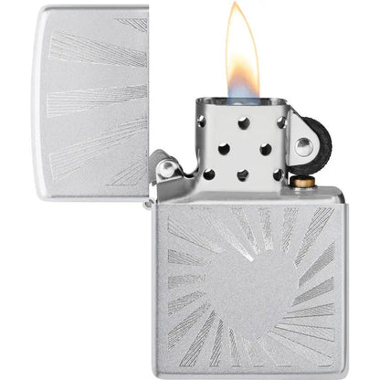 Zippo Love Radiates Lighter - Satin Chrome Finish Gift Ready For Couples And Romance Lovers by Zippo
