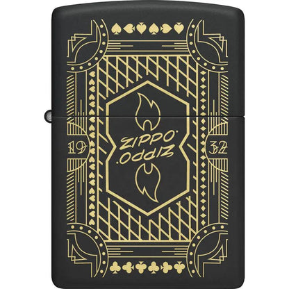 Zippo Lines Design Lighter 46483 - Compact Pocket Size With Black Matte Finish For Everyday Carry by Zippo