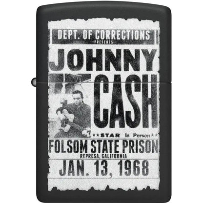 Zippo Johnny Cash Lighter - Black Matte Finish Iconic Collectors Edition Gift Boxed by Zippo