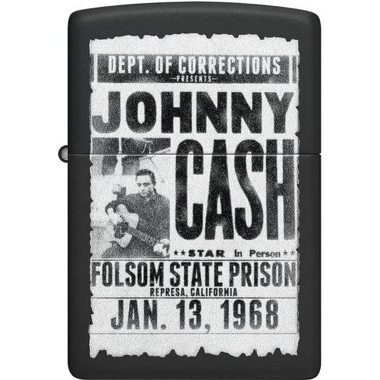 Zippo Johnny Cash Lighter - Black Matte Finish Iconic Collectors Edition Gift Boxed by Zippo