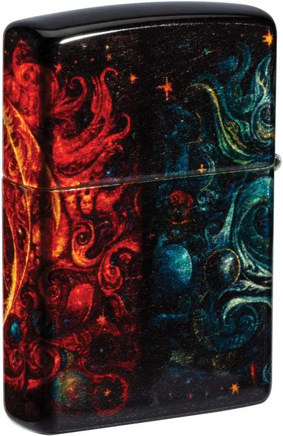 Zippo Sun And Moon Lighter - 540 Fusion Design Brass Tumbled Finish For Collectors by Zippo