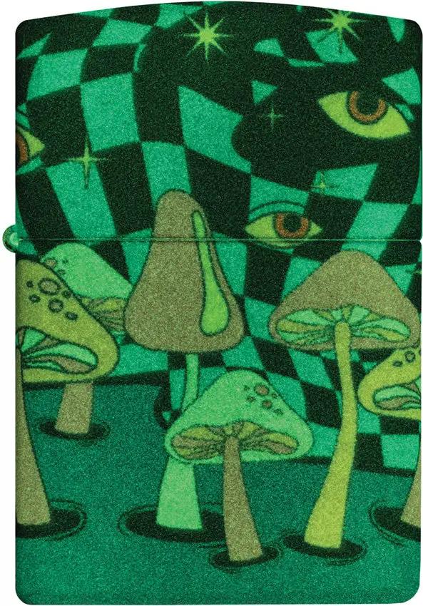 Zippo Mushroom Party Lighter - Glow In The Dark 540 Color Process Finish Boxed Gift For Party Lovers And Collectors by Zippo