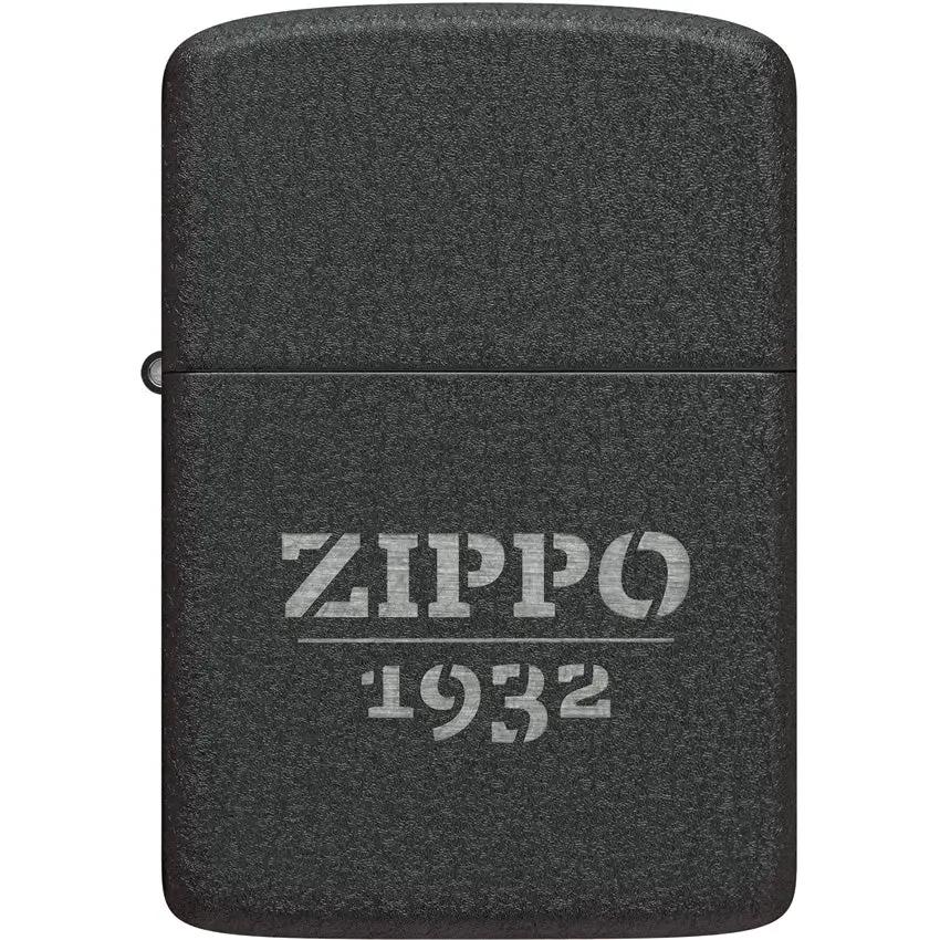Zippo Design Lighter - Black Crackle Finish Heritage Edition for Collectors Gift by Zippo