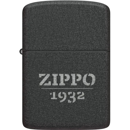 Zippo Design Lighter - Black Crackle Finish Heritage Edition for Collectors Gift by Zippo