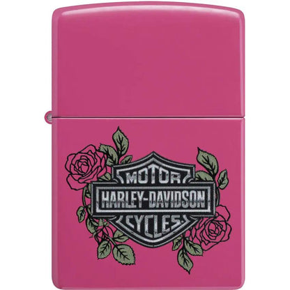 Zippo Harley-Davidson Pink Lighter - Officially Licensed Boxed Gift for Women Riders Durable Metal Collectible by Zippo