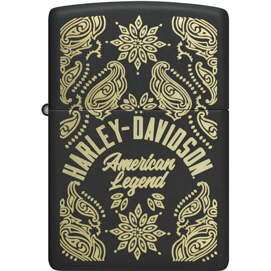 Harley-Davidson Zippo Lighter Matte Black - Licensed Gift For Riders And Authentic Collectible by Zippo