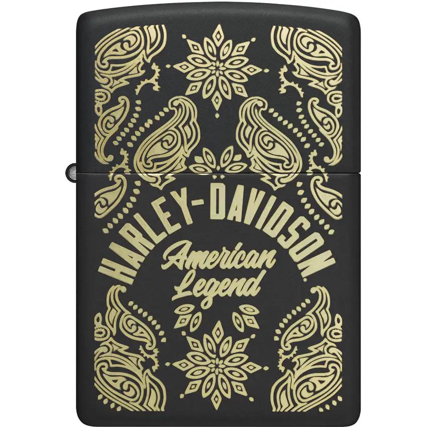 Harley-Davidson Zippo Lighter Matte Black - Licensed Gift For Riders And Authentic Collectible by Zippo