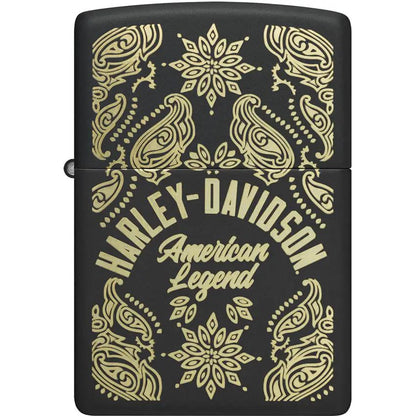 Harley-Davidson Zippo Lighter Matte Black - Licensed Gift For Riders And Authentic Collectible by Zippo