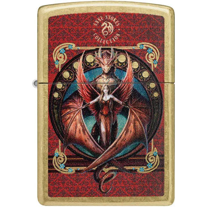 Zippo Lighter Anne Stokes Street Brass Edition Licensed Collectible - Gothic Fantasy Art Gift Boxed by Zippo