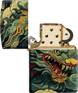 Zippo Dragon Fusion Lighter 46705 - 540 Fusion Design In Tumbled Brass Collectible by Zippo