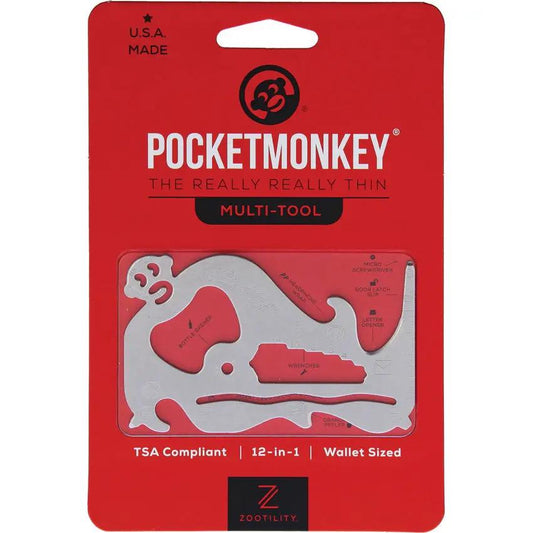 Zootility Pocket Monkey Basic Multi Tool ZPMB - Compact 12-Tool Utility With Ruler And Bottle Opener by Zootility