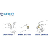 Zootility Careful Key Grip 70 ZH CK G70 - Copper Tool Kills 99% Of Bacteria In 2 Hours For Safe Public Touch by Zootility