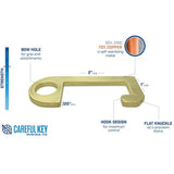 Zootility Careful Key Minima 70 - Copper Tool That Kills Ninety Nine Percent Bacteria In Two Hours Keychain Accessory by Zootility