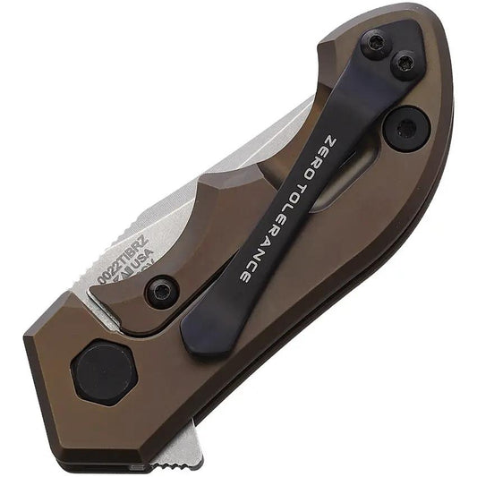 Zero Tolerance Small Galyean Knife - Bronze Titanium Handle With CPM 20CV Blade For EDC by Zero Tolerance