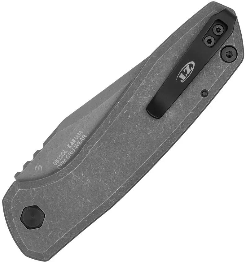 Zero Tolerance Auto 0512 Button Lock Olive EDC Knife - Automatic 3.5 Inch Cru Wear Blade Olive Canvas Micarta by Zero Tolerance