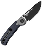 Kizer Pioneer Linerlock EDC Knife Blue Canyon Richlite S35VN Premium Titanium Bolsters by Kizer Cutlery