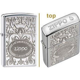 Zippo 24751 “An American Classic” Lighter – High Polish Chrome Scroll Design by Zippo
