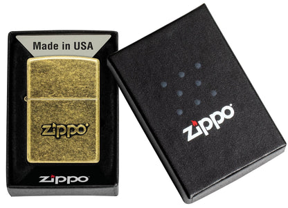 Zippo Antique Stamp Lighter – Antique Brass Finish by Zippo