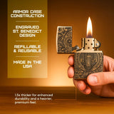 Zippo Armor® St. Benedict Design Windproof Lighter by Zippo