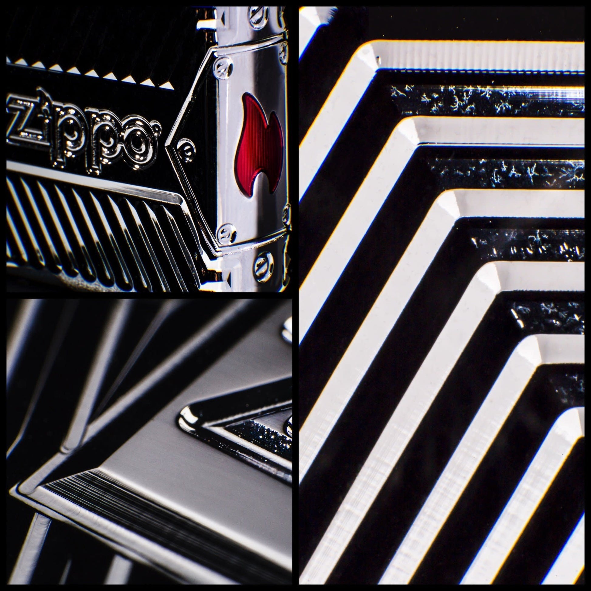 Zippo Armor® Bolts Design High Polish Chrome Windproof Lighter