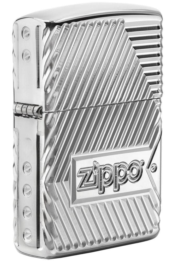 Zippo Armor® Bolts Design High Polish Chrome Windproof Lighter