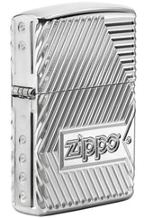 Zippo Armor® Bolts Design High Polish Chrome Windproof Lighter by Zippo
