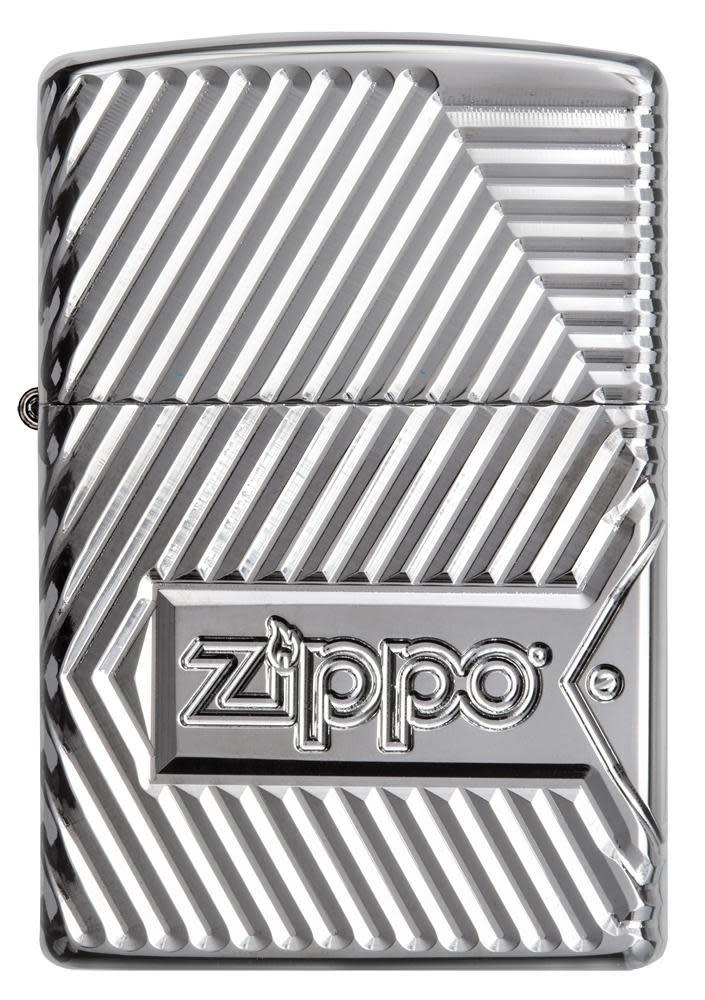 Zippo Armor® Bolts Design High Polish Chrome Windproof Lighter