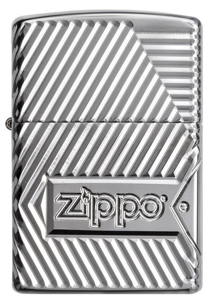 Zippo Armor® Bolts Design High Polish Chrome Windproof Lighter