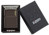 Zippo Classic Brown Logo Lighter – Chestnut Finish by Zippo
