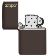 Zippo Classic Brown Logo Lighter – Chestnut Finish by Zippo