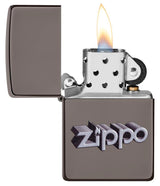 Zippo 3D Logo Design Windproof Lighter – Black Ice® by Zippo