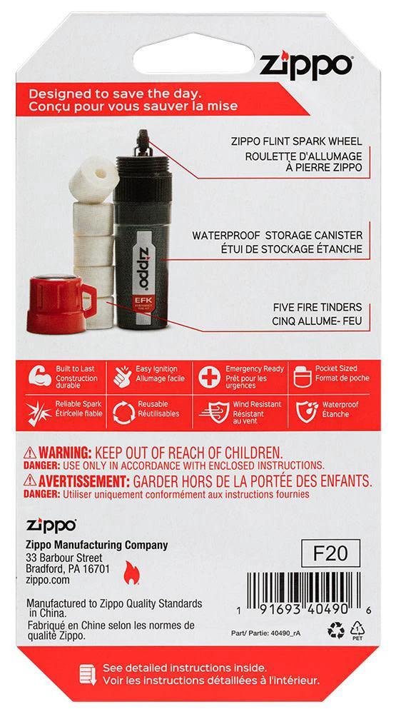 Emergency Fire Kit – Compact All-Weather Fire Starter by Zippo