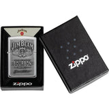 Zippo® Jim Beam Label Pewter Emblem Lighter – High Polish Chrome (Model 16928) by Zippo