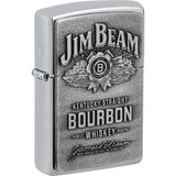 Zippo® Jim Beam Label Pewter Emblem Lighter – High Polish Chrome (Model 16928) by Zippo