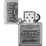 Zippo® Jim Beam Label Pewter Emblem Lighter – High Polish Chrome (Model 16928) by Zippo