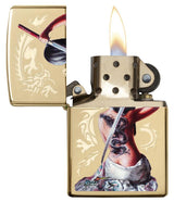 Zippo Mazzi® Dragon Warrior High Polish Brass Windproof Lighter by Zippo