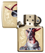 Zippo Mazzi® Dragon Warrior High Polish Brass Windproof Lighter by Zippo