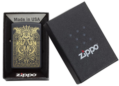Monster Design Black Matte Zippo® Lighter