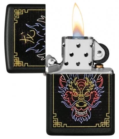 Zippo Neon Dragon Design Windproof Lighter (Model 49396) by Zippo