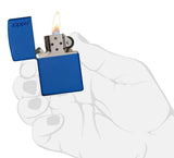 Classic Royal Blue Matte Zippo® Logo Lighter by Zippo