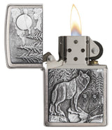 Timberwolves Brushed Chrome Zippo Lighter by Zippo